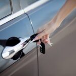 Fleet driver unlocking car door using replacement key from AWLKeys VIN-based service